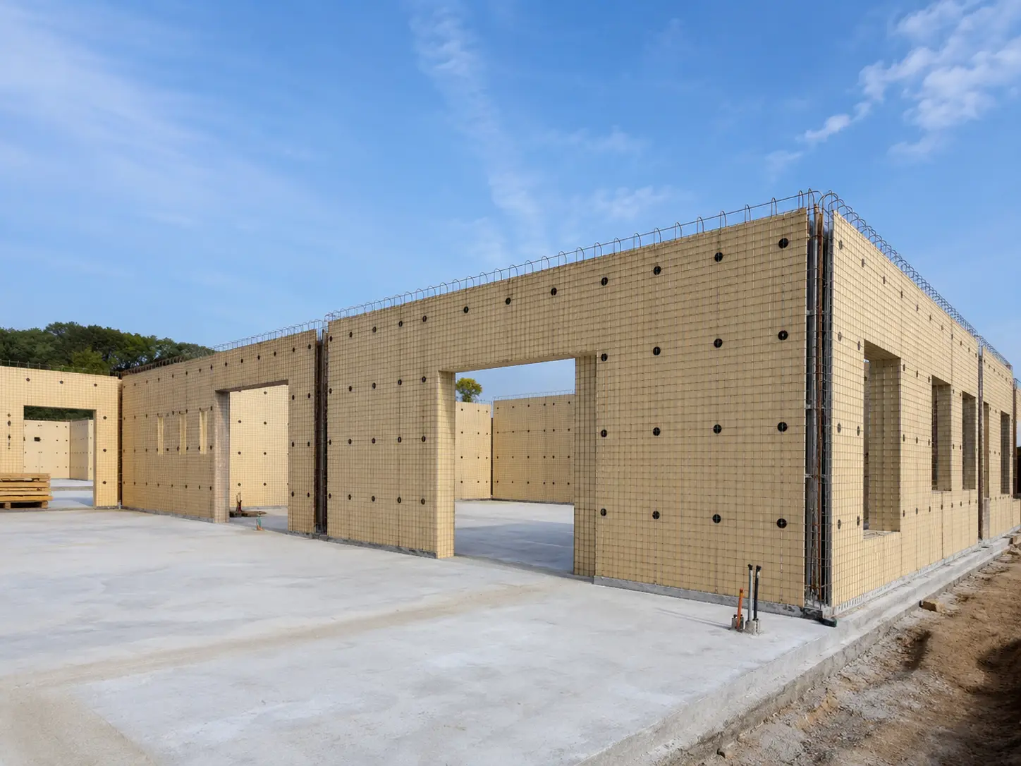 Sistema de painel monolítico em obra