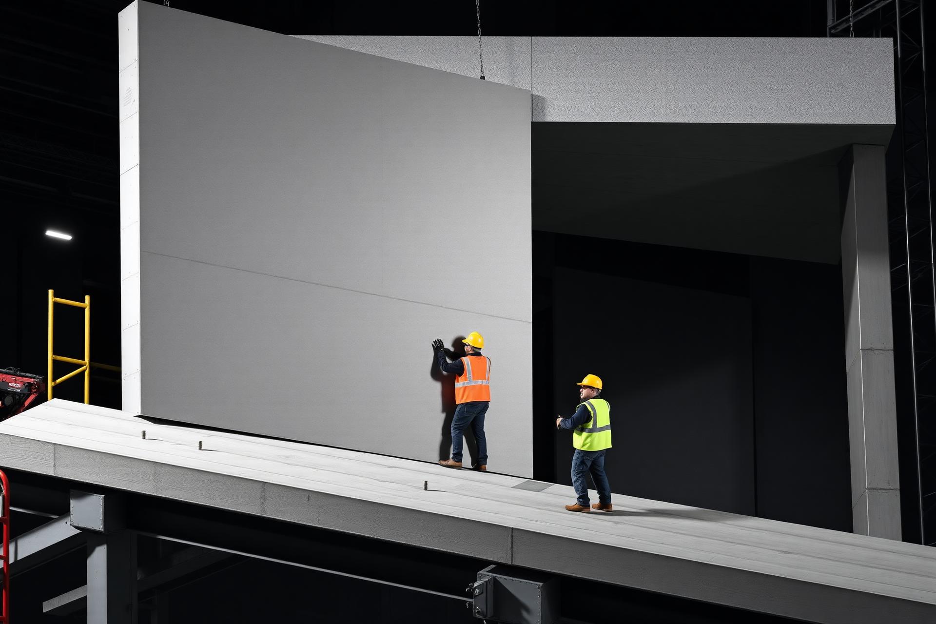 Imagem ilustrativa de construção com painéis monolíticos